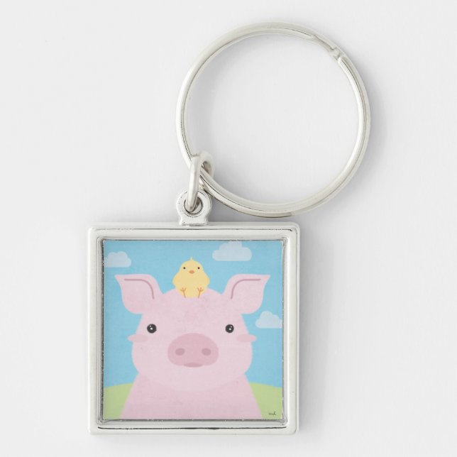 Barn Buddies - Piglet & Chick Keychain (Front)