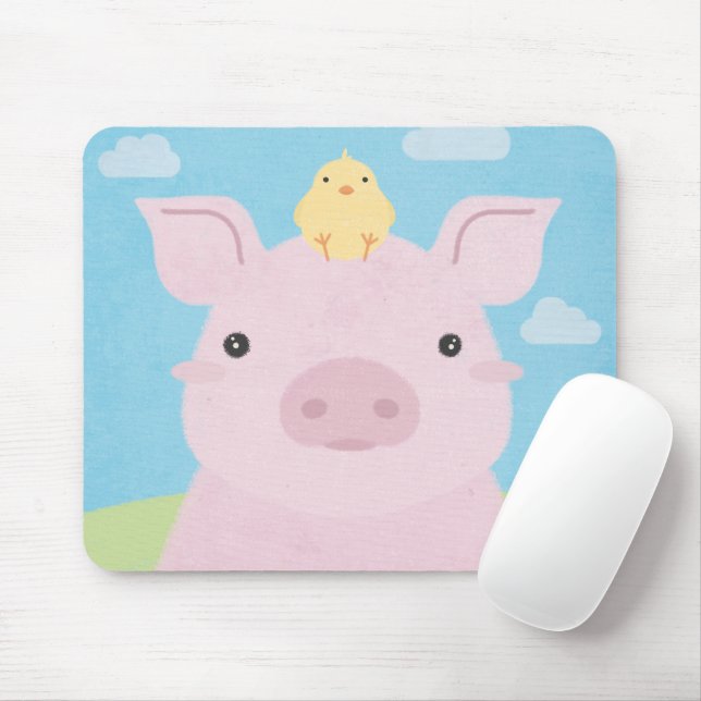Barn Buddies - Piglet & Chick Mouse Pad (With Mouse)