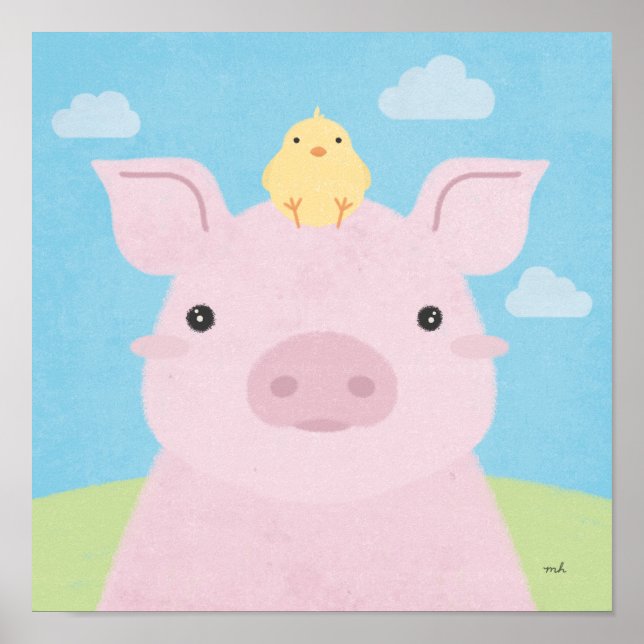 Barn Buddies - Piglet & Chick Poster (Front)