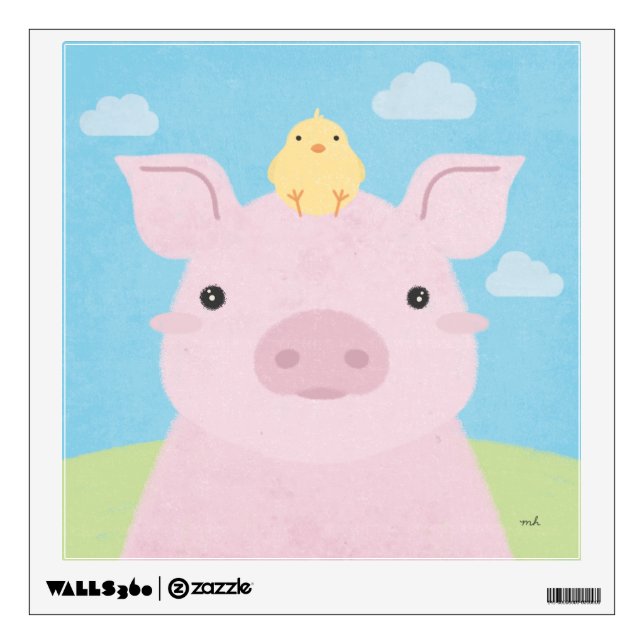 Barn Buddies - Piglet & Chick Wall Decal (Front)