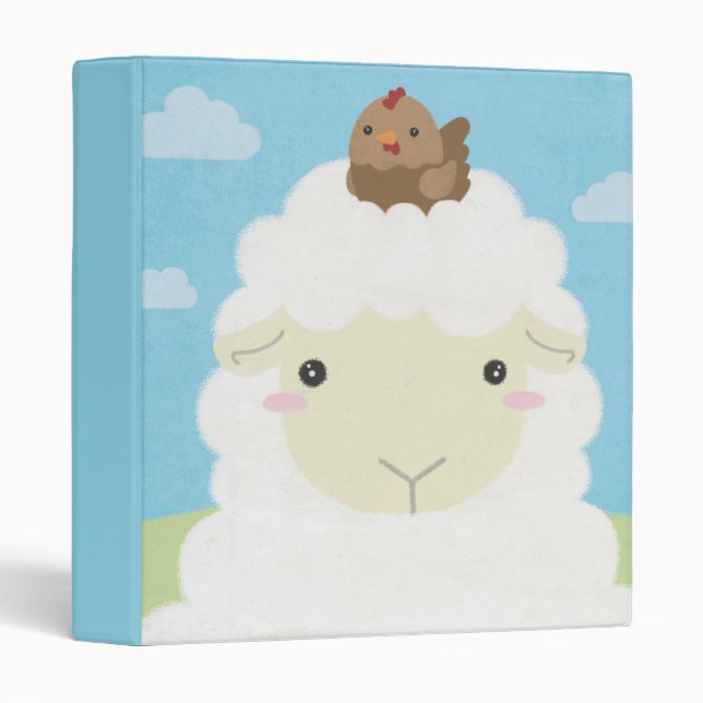 Barn Buddies - Sheep & Chick 3 Ring Binder (Front/Spine)
