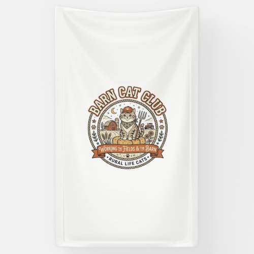 Barn Cat Club Cat Farmer Farm Animal Mashup Cat Vi Banner