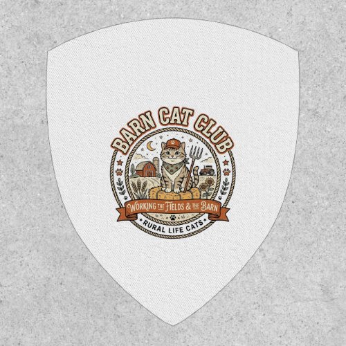 Barn Cat Club Cat Farmer Farm Animal Mashup Cat Vi Patch