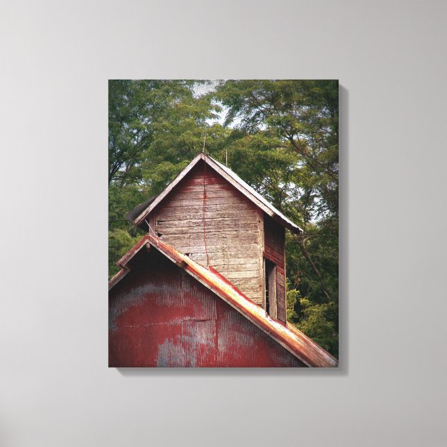 Barn Cupola With Faded Paint Canvas Print (Front)