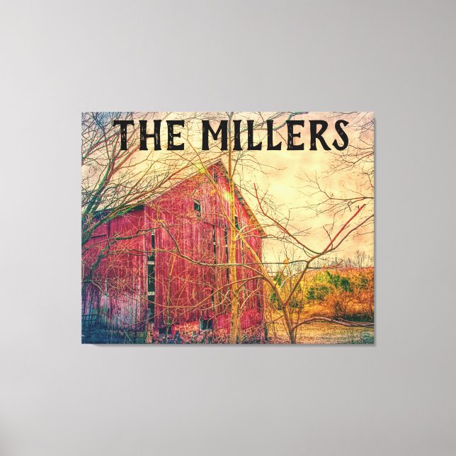  BARN CUSTOM PERSONALIZED ART STRETCHED CANVAS PRINT (Front)
