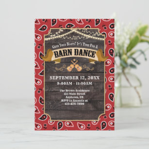 Barn Dance Invitation