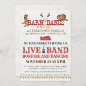 Barn Dance Party Invitation | Rodeo Cowboy Party (Front/Back)