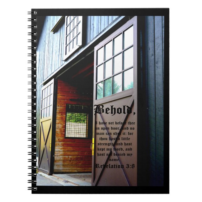Barn Door Perspective, Revelation 3:8 Notebook (Front)