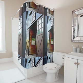 Barn Door Perspective Shower Curtain