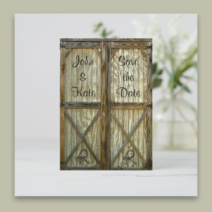 Barn Door Western Wedding Save the Date