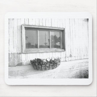 Barn Door Window/Black and White Photography Mouse Pad