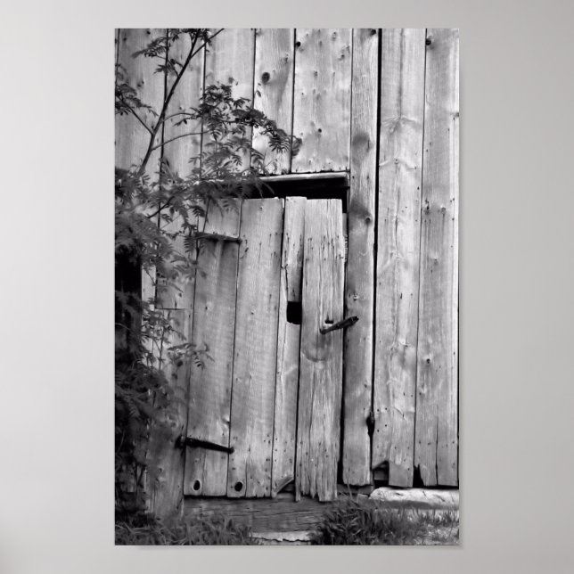 Barn Door With Tree Poster (Front)