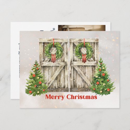 Barn Doors Photo Christmas Card