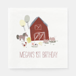 Barn Farm Party Birthday Baby Shower Napkins