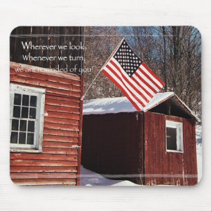 Barn Flag Patriotic Reminders All Around Mouse Pad