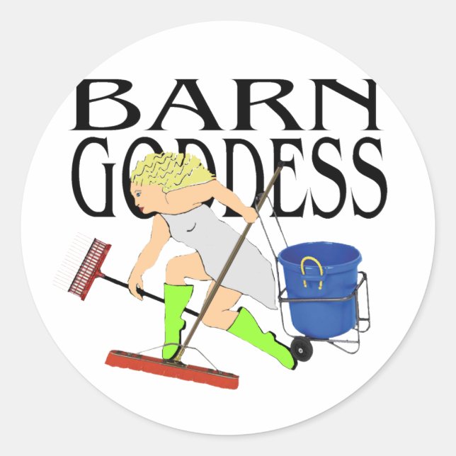 Barn Goddess Classic Round Sticker (Front)