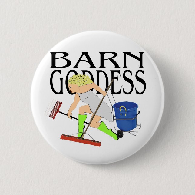 Barn Goddess Pinback Button (Front)