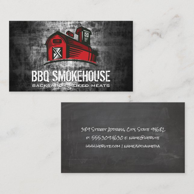 Barn | Grunge Background Business Card (Front/Back)