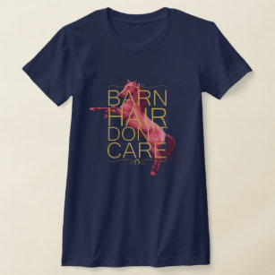 Barn Hair Don't Care - Cute Rearing Chestnut Horse T-Shirt