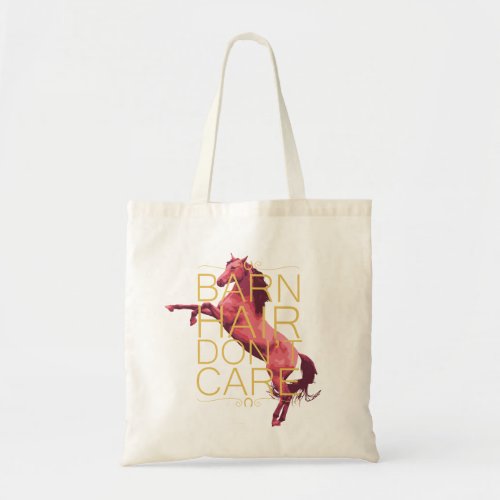 Barn Hair Dont Care _ Cute Rearing Chestnut Horse Tote Bag