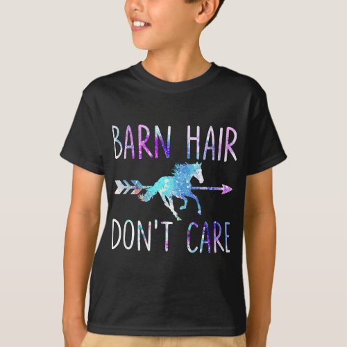 BARN HAIR DONT CARE Love Horse Riding Equestrian  T_Shirt
