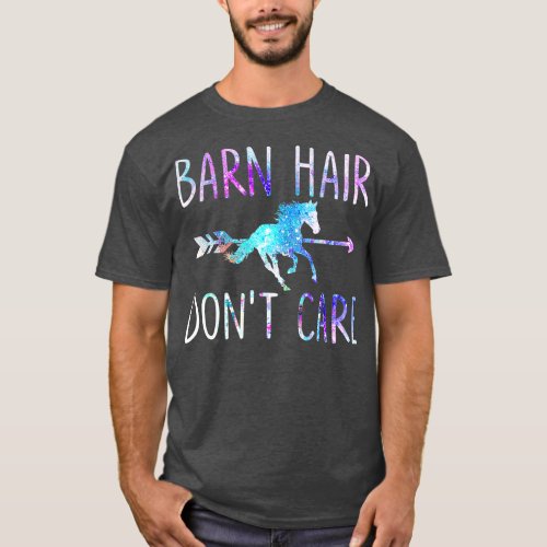 BARN HAIR DONT CARE Love Horse Riding Equestrian  T_Shirt