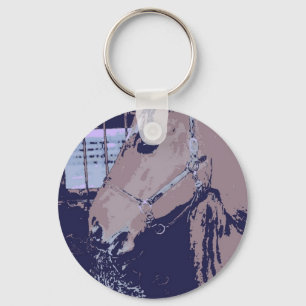 Barn Horse Pop Art Keychain