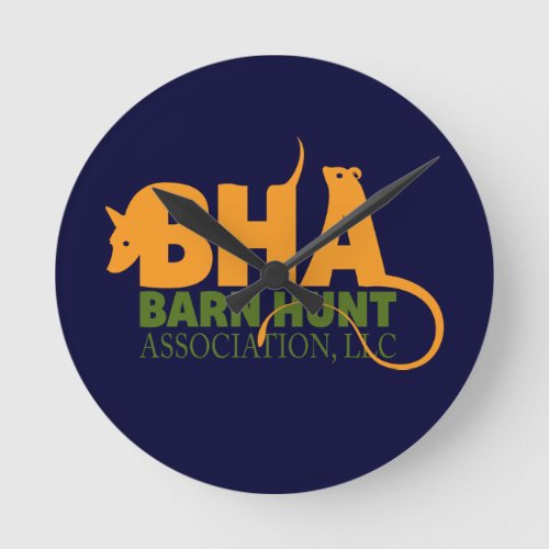 Barn Hunt Association LLC Logo Gear Round Clock