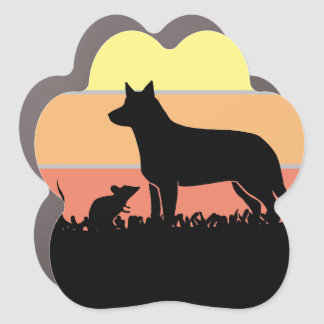 Barn Hunt Car Magnet - Australian Shepherd 