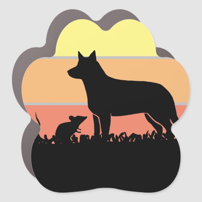 Barn Hunt Car Magnet - Australian Shepherd  (Front)