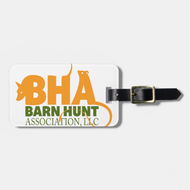Barn Hunt luggage tag (Front Horizontal)