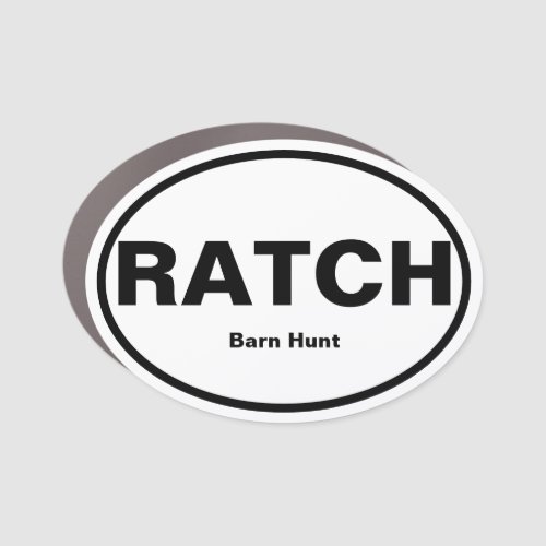 Barn Hunt Title car magnet _ RATCH Rat Champion