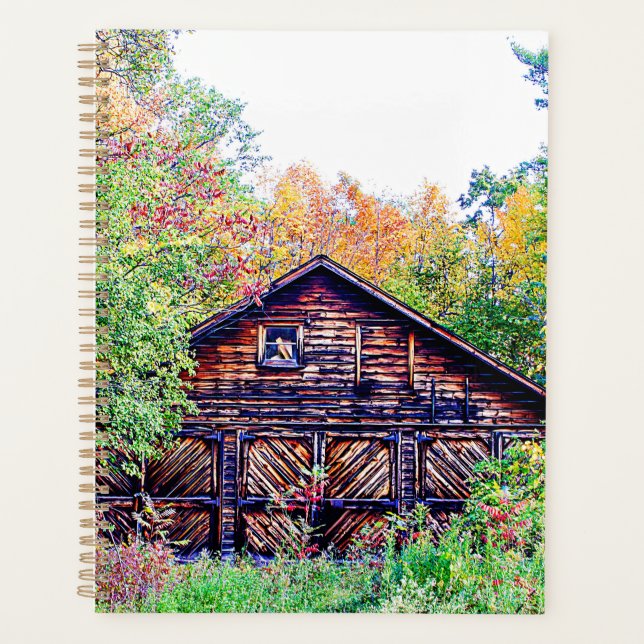 Barn in Fall 2026 Planner | Autumn Landscape (Front)