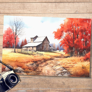 Barn In Fall 4 Decoupage Paper