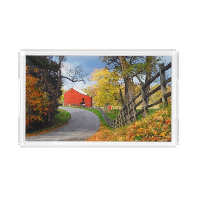 Barn in Fall Acrylic Tray (Front)