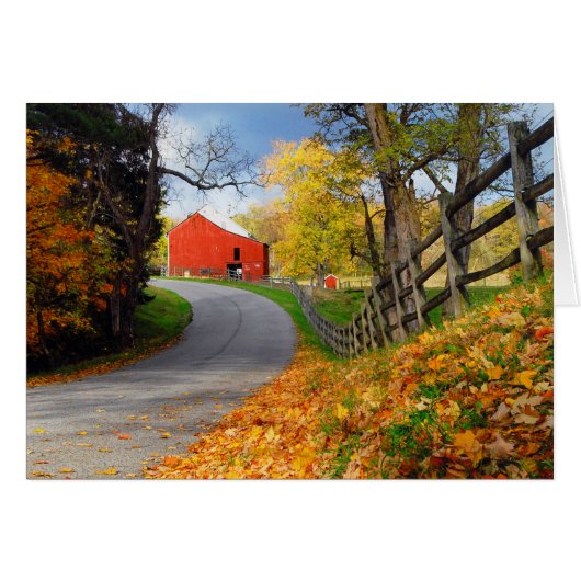 Barn in Fall Cards (Front Horizontal)