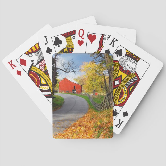 Barn in Fall Poker Cards (Back)