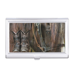Barn In God We Trust Business Card Case