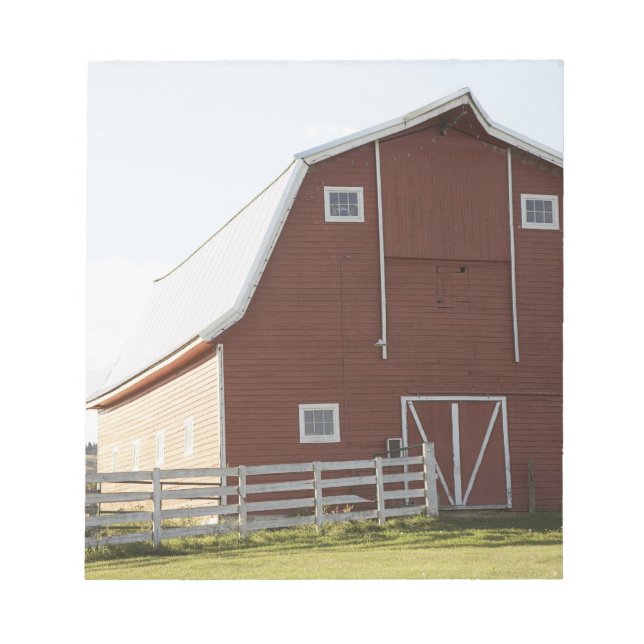 Barn in rural landscape notepad (Front)
