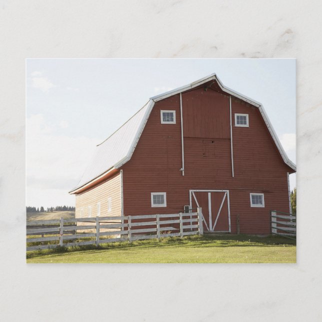 Barn in rural landscape postcard (Front)