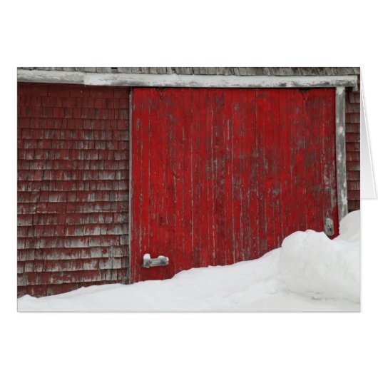 Barn in Winter Cards (Front Horizontal)