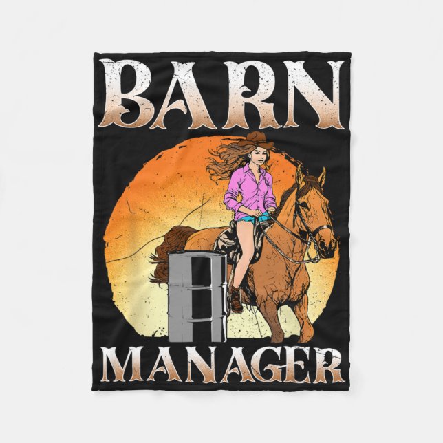 Barn Manager I Equestrian Pony Horse Fan  Fleece Blanket (Front)