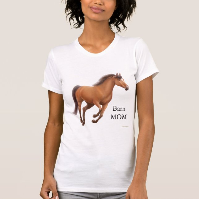 Barn Mom Ladies Scoop Neck T-Shirt (Front)