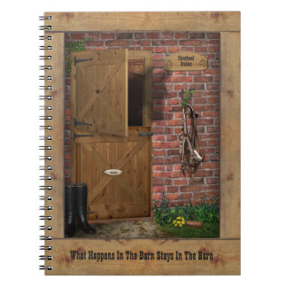 Barn Notebook with customizable text