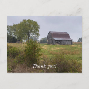 Barn On A Hill Postcard