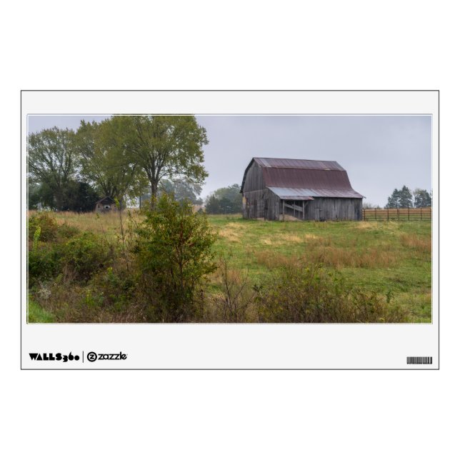Barn On A Hill Wall Decal (Front)