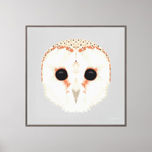 Barn Owl 30x30 Stretched Canvas Giclée Print