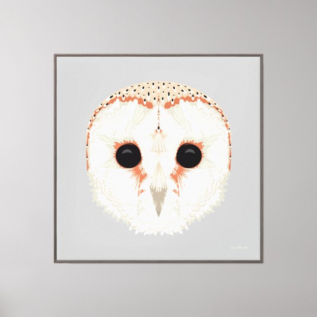 Barn Owl 30x30 Stretched Canvas Giclée Print (Front)
