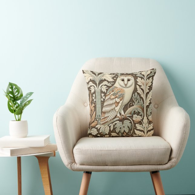 Barn Owl  3 Throw Pillow (Chair)