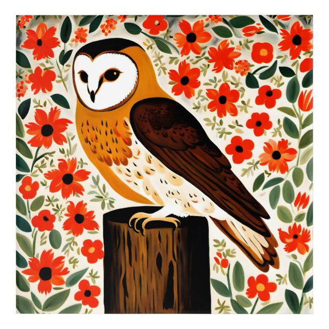 Barn Owl Acrylic Print (Front)